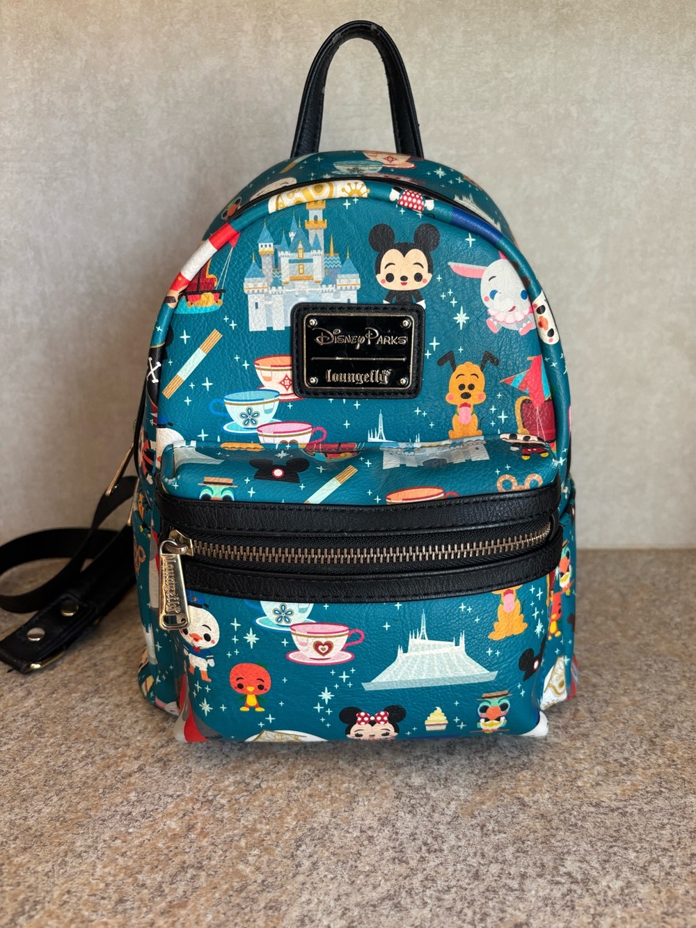 Disney Parks Loungefly Teal Mini Backpack
